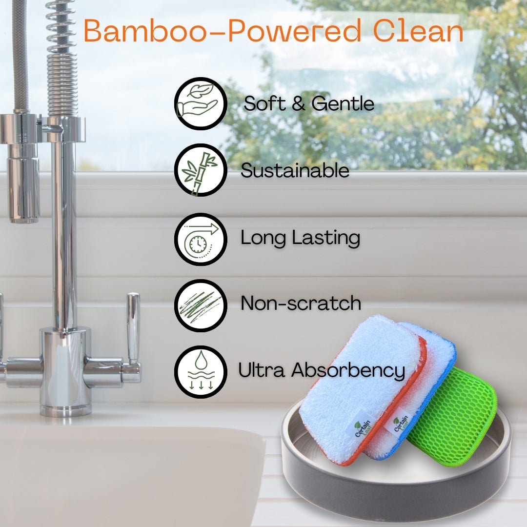 BAMBOO SPONGE SET / 6 pcs